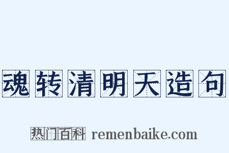 魂转清明天造句是什么意思的图片
